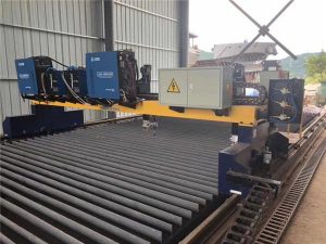 Máquina de corte por plasma CNC de pórtico de doble accionamiento para cortar la línea de producción de vigas en H de acero sólido